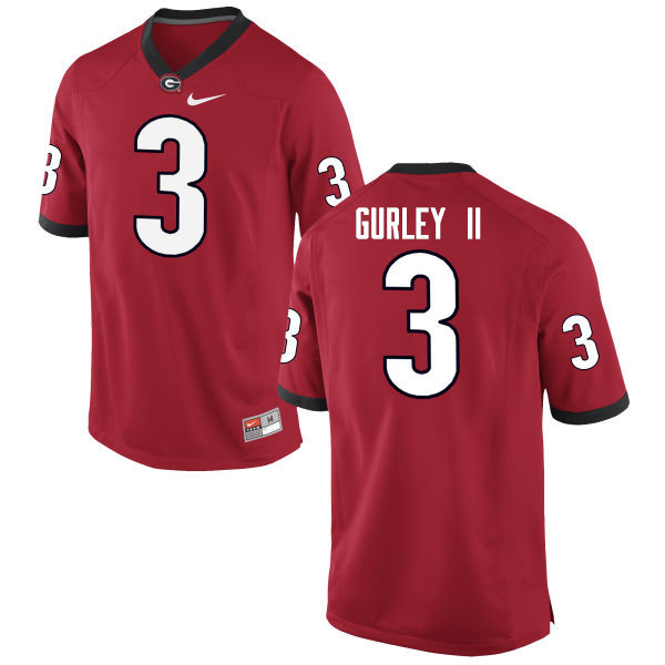 Men Georgia Bulldogs #3 Todd Gurley II College Football Jerseys-Red - Click Image to Close